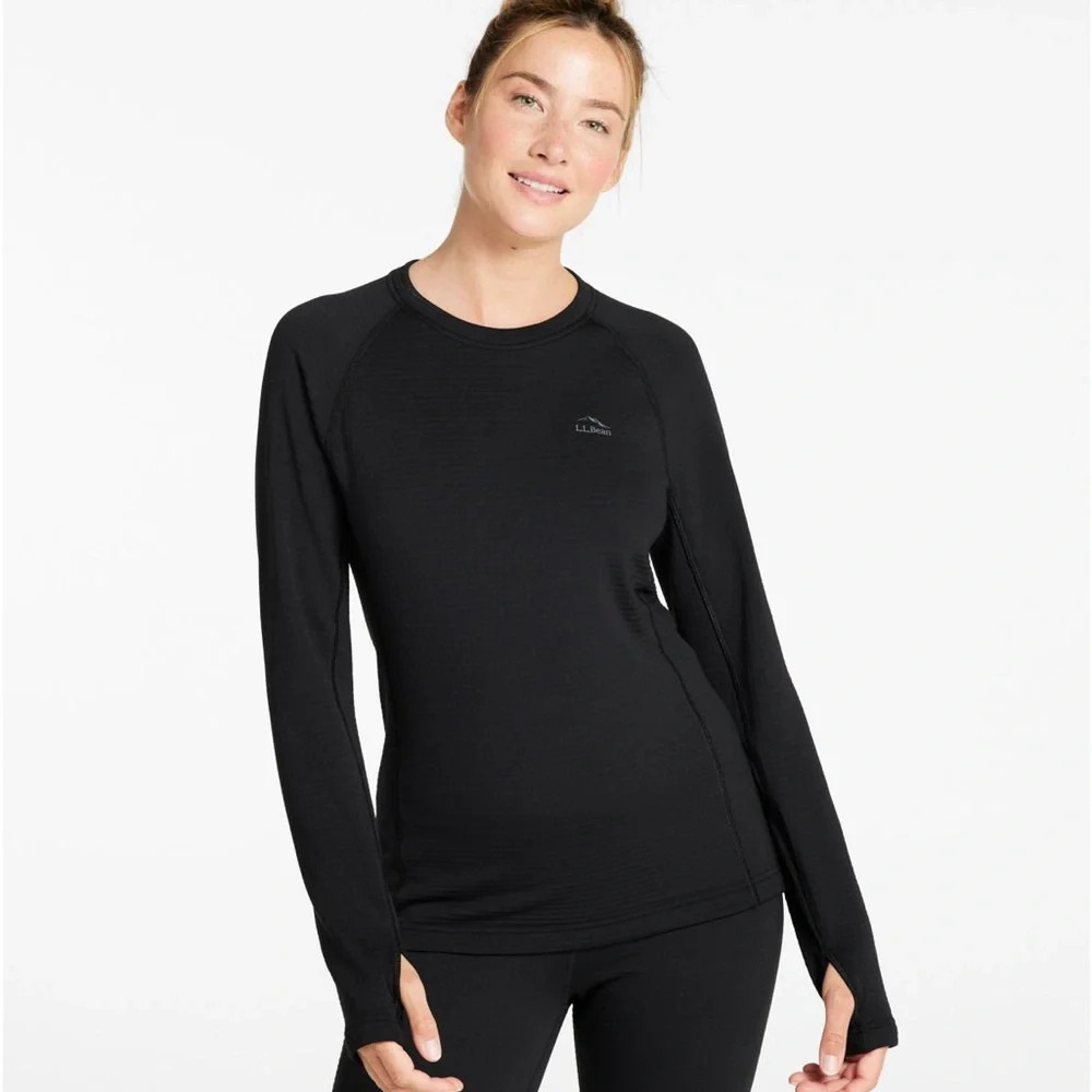 L.L. Bean❄️Women’s Heavyweight Base Layer Crew Top AND Pants in Spruce - Picture 2 of 15